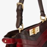 FENDI Peekaboo Soft Medium Two-tone inlaid hagfish leather bag - Image 2